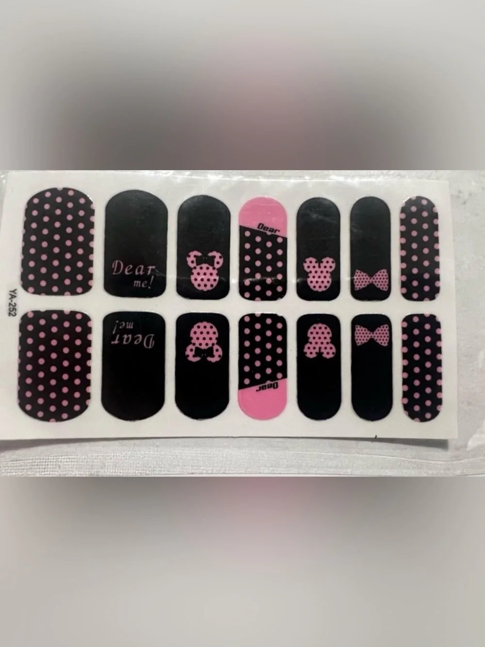 $2 Minnie Mouse Black & Pink Nail Wraps $2 WITH ANY $10 ORDER OR MORE